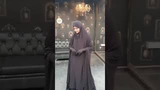 Black Overhead Khimar With Attached Gloves prayerabaya overheadkhimar prayerdress blackjilbab [upl. by Worthington]