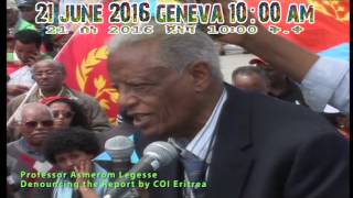 Professor Asmerom Legesse denouncing the COIE Report in Geneva [upl. by Dekow]