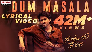 Dum Masala Lyrical Song  Guntur Kaaram Songs  Mahesh Babu  Trivikram  Thaman S S Radha Krishna [upl. by Harvie]