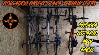 SOPORTE CASERO PARA COLGAR 7 BICICLETAS  GINESSOT [upl. by Eiramllij]