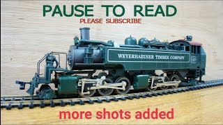 Weyerhaeuser Timber Company 2662T No 127 Mantua ho gauge model [upl. by Gittle]