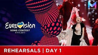 Eurovision 2017  Rehearsals Day 1  MY TOP 9 [upl. by Oiramrej]