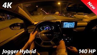 Dacia Jogger Hybrid 2024 Night POV test drive amp review 4K 140 HP [upl. by Aihgn855]