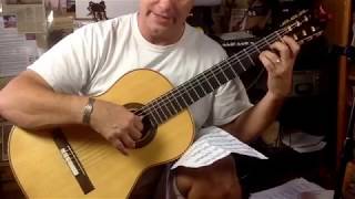 Beginning classical guitar lesson Aguado study in a minor taught by James Hunley [upl. by Atiuqahs241]