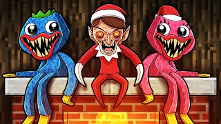 Huggy Wuggy CHRISTMAS with ELF ON THE SHELF Minecraft [upl. by Lyndsey]