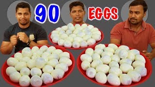 HMM 90 EGGS EATEN UNDER 12 MINUTES  MOST AND FASTEST EGG EATING CHALLENGE [upl. by Eisler]