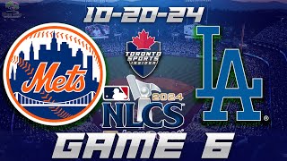 102024 New York Mets vs Los Angeles Dodgers NLCS Game 6 Game Audio  MLB Playoffs Cast amp Chat [upl. by Accissej336]