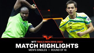 Quadri Aruna vs Hugo Calderano  MS R16  WTT Finals Men Doha 2023 [upl. by Otrebogad]