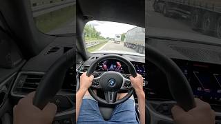 Crazy 544PS  BMW I4 M50 Acceleration on German Autobahn [upl. by Nyraf]