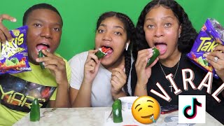 TRYING VIRAL TIKTOK TAKIS CREAM CHEESE JALAPEÑOS [upl. by Armin]