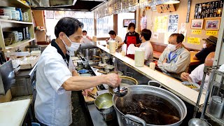 衝撃の天ぷら注文さばき！常連が殺到する素朴な大衆うどん蕎麦屋の1日丨Japanese Noodles Udon Soba [upl. by Rehpotsirahc]