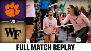 Clemson vs Wake Forest Full Match Replay  2023 ACC Volleyball [upl. by Hogue]