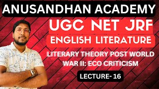 ECO CRITICISM IN LITERARY THEORY PART II BY NIKHIL GOSWAMI SIR AT ANUSANDHAN ACADEMY [upl. by Ssidnac]