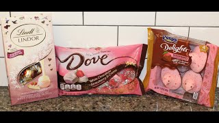 Lindt Raspberry Cheesecake Dove White Chocolate Strawberry amp Crème Peeps Strawberry Milk Chocolate [upl. by Goodrow]