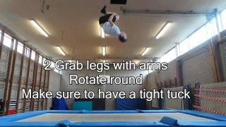 Quick Trampoline Tutorial Back Tuck [upl. by Melise356]