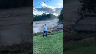 Tennessee bridge collapses into river amid Helene flooding [upl. by Boeschen]