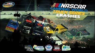 2015 NASCAR Camping World Truck Series Crashes Daytona Charlotte [upl. by Ellery580]