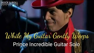 quotWhile My Guitar Gently Weepsquot with Prince Tom Petty Jeff Lynne and Steve Winwood  Must See [upl. by Deegan]