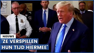 Trump witheet over frauderechtszaak ‘Dit is belachelijk’ [upl. by Harwill]