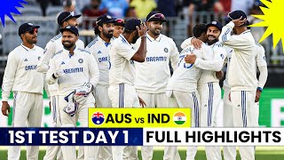 IND vs AUS test Highlights 2024 India vs Australia 1st Test Day 2 Highlights of Today Cricket Match [upl. by Nnylaehs]