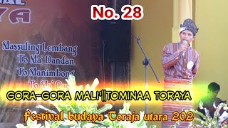 No 28❗GoraGora Mali❗Sastra Toraja❗Tominaa Toraya❗Festival budaya Toraja utara 2022 [upl. by Salazar]