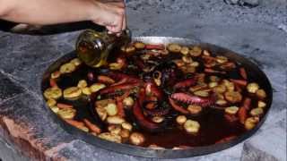 Croatian Traditional Cuisine  Octopus under peka under the lid  Hobotnica ispod peke [upl. by Asilanna582]