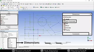 Dimensions Tools  Ansys Design Modeler Tutorial  Lesson 6 [upl. by Amabil]