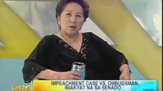 UH Hirit ni Mareng Winnie Impeachment Against Ombudsman Gutierrez [upl. by Olra391]