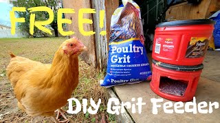 Free DIY Poultry Grit Feeder GritOyster Shell Feeder from Recycled Materials in 5 Minutes [upl. by Sualocin]