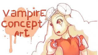 Speedpaint Paint Tool SAI vampire concept art [upl. by Otirecul]