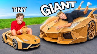 Building GIANT vs TINY Cars Challenge [upl. by Fred]