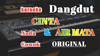 CINTA amp AIR MATA  KARAOKE NADA COWOK [upl. by Orest]