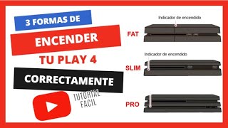 Como encender PS4 de forma correcta  3 maneras de hacerlo [upl. by Leicester100]