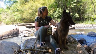 Pizza Baked On The Fire By The Riverside  ASMR cooking Outdoor [upl. by Kazmirci865]