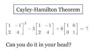 Cayley Hamilton Theorem [upl. by Etyak431]