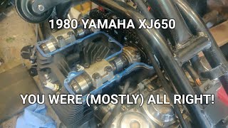 1980 Yamaha XJ650 You were mostly all right Valve spacing measurement time [upl. by Fahy388]