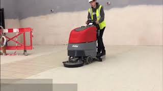 Hako B30 Battery Floor Scrubber Dryer In Action [upl. by Kerat]