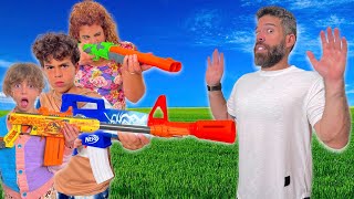 RETO a mi FAMILIA a una BATALLA de NERF4PLUSONE [upl. by Bathilda]