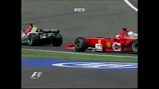 Nürburgring 2004 GP Sato osuu Barrichelloon ja rikkoo etusiipensä [upl. by Nisior]