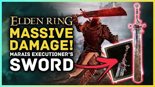 Elden Ring  Massive Damage Marais Executioners Sword Strength amp Arcane Build Guide [upl. by Yelreveb]