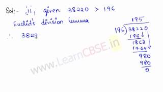 Euclid’s division algorithm to find the HCF  Funndamental Theorem Of Arithmetic [upl. by Urbai]