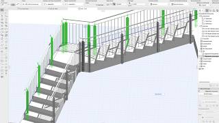 Archicad21 Geländerwerkzeug Ausrichtung ändern [upl. by Ahseikan]