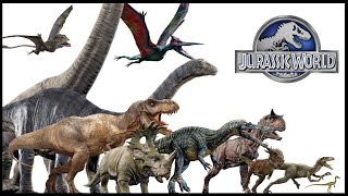 FASTEST DINOSAURS  Jurassic WORLD amp PARK  Dinosaur comparison [upl. by Ahseela]