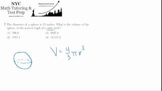 Geometry Regents June2012 7  Volume of a Sphere [upl. by Nalac]