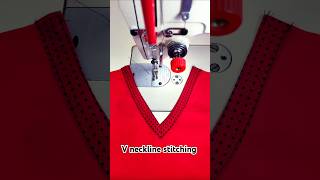 How to sew a easy V neckline stitching youtubeshorts shorts [upl. by Llehsor]