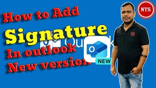 How To Add Signature In New Outlook Version [upl. by Lewls]