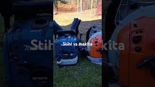 Stihl br600 vs makita eb7660 stihl makita leafblower [upl. by Adalia]