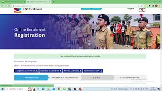 Online NCC enrolment steps to fill up online enrolment [upl. by Esinet451]