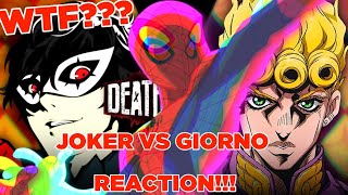 Joker vs Giorno DEATH BATTLE Reaction Video [upl. by Lovett]