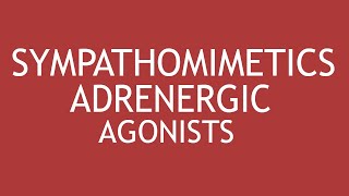 Sympathomimetics Adrenergic Agonists by Dr Shikha Parmar [upl. by Suoirred]